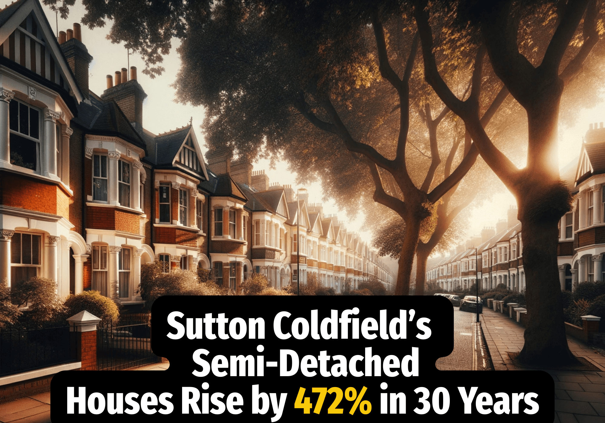 Image for: Sutton Coldfield's Semi-Detached Houses Rise by 464% in 30 Years